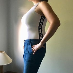 PINK Black and White Leotard